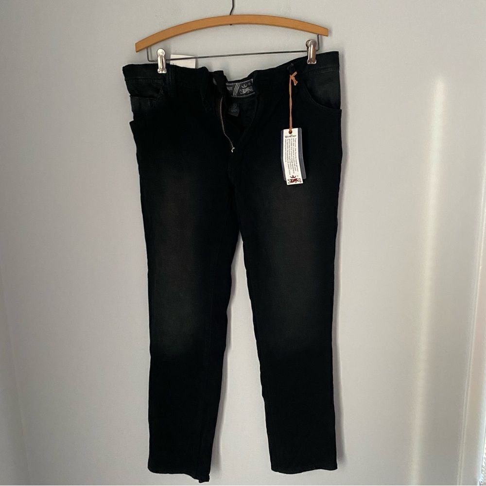 Wear first Ter-ry Denim Men’d Black Straight Fit Denim Pants 32 x 30